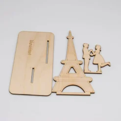 Geldgeschenk Paris/Eiffelturm - aus Holz personalisiert