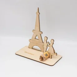 Geldgeschenk Paris/Eiffelturm - aus Holz personalisiert