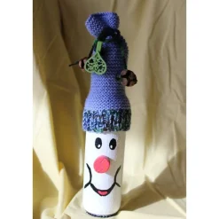 Geldgeschenk  PAULI SNOW, nette Idee zum Nikolaus, witziges Upcycling-Projekt, gestaltet mit Acrylfarbe und Wolle