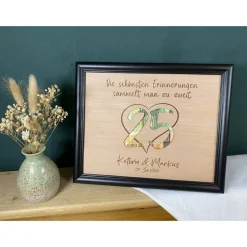 Geldgeschenk personalisiert zur Silberhochzeit mit Herz und der 25, Geschenk Silberhochzeit, Jubiläum, personalisiert