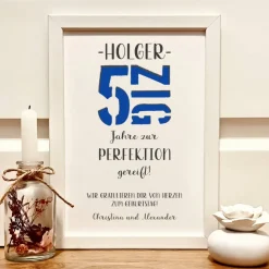 Geldgeschenk personalisiert zum 50. Geburtstag Mann – Kreative Geschenkidee mit Bilderrahmen