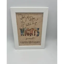 Geldgeschenk personalisiert zum Geburtstag – Bilderrahmen Andenken, Geschenkidee, Geldverpackung, personalisierbar