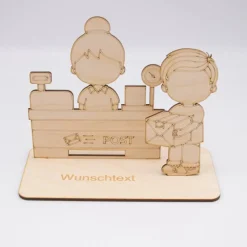 Geldgeschenk Post - aus Holz personalisiert