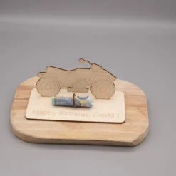 Geldgeschenk Quad - aus Holz personalisiert