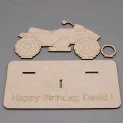 Geldgeschenk Quad - aus Holz personalisiert