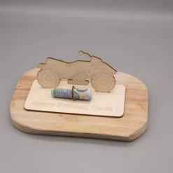 Geldgeschenk Quad - aus Holz personalisiert