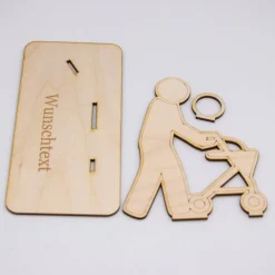 Geldgeschenk Rollator - aus Holz personalisiert