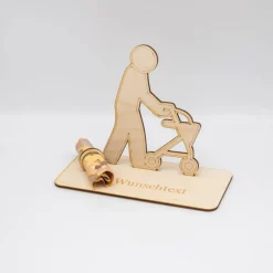 Geldgeschenk Rollator - aus Holz personalisiert