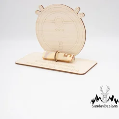 Geldgeschenk Saugroboter - aus Holz personalisiert