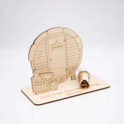 Geldgeschenk Sauna - aus Holz personalisiert