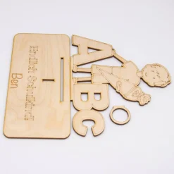 Geldgeschenk Schulanfang Junge - aus Holz personalisiert