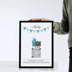 Geldgeschenk Schulanfang | Digitales QrCode Sparbuch | Motiv Schultüte