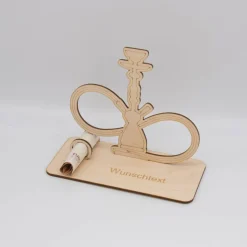Geldgeschenk Shisha- aus Holz personalisiert
