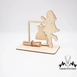 Geldgeschenk Shopping - aus Holz personalisiert