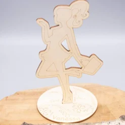 Geldgeschenk Shoppinggirl - aus Holz personalisiert