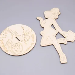 Geldgeschenk Shoppinggirl - aus Holz personalisiert