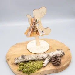 Geldgeschenk Shoppinggirl - aus Holz personalisiert