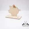 Geldgeschenk Sparschwein - aus Holz personalisiert
