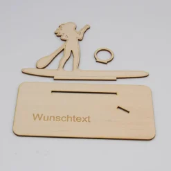 Geldgeschenk StandUp - aus Holz personalisiert