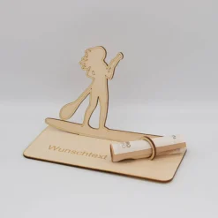 Geldgeschenk StandUp - aus Holz personalisiert