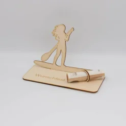 Geldgeschenk StandUp - aus Holz personalisiert