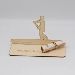 Geldgeschenk StandUp - aus Holz personalisiert