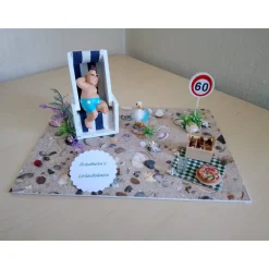 Geldgeschenk Strandkorb Geburtstag relaxen Garten Rente Freizeit für Männer individuell