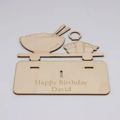 Geldgeschenk Sushi - aus Holz personalisiert