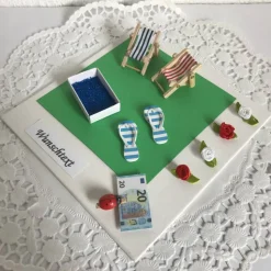 Geldgeschenk Swimmingpool verpacken Geschenk für Swimming Pool oder Poolparty Geschenkidee für Poolbesitzer Geburtstag