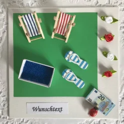 Geldgeschenk Swimmingpool verpacken Geschenk für Swimming Pool oder Poolparty Geschenkidee für Poolbesitzer Geburtstag