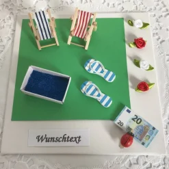 Geldgeschenk Swimmingpool verpacken Geschenk für Swimming Pool oder Poolparty Geschenkidee für Poolbesitzer Geburtstag