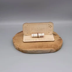 Geldgeschenk Switch - aus Holz personalisiert