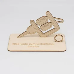 Geldgeschenk Tattoo - aus Holz personalisiert