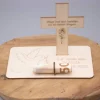 Geldgeschenk Taufe - aus Holz personalisiert