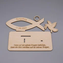 Geldgeschenk Taufe - Konfirmation - aus Holz personalisiert