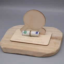Geldgeschenk TIschtennis - aus Holz personalisiert