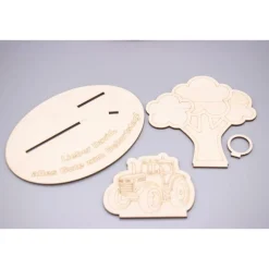 Geldgeschenk Traktor - aus Holz personalisiert