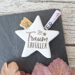 Geldgeschenk "Traumerfüller" ~ Porzellan Tannenbaum für Geldscheine ~ Weihnachten ~ Deko