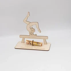 Geldgeschenk Turnen - aus Holz personalisiert