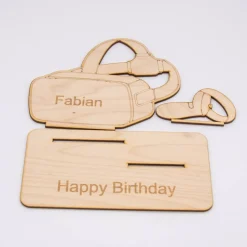 Geldgeschenk VR Brille - aus Holz personalisiert