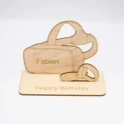 Geldgeschenk VR Brille - aus Holz personalisiert