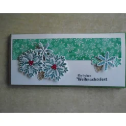 Geldgeschenk Weihnachen Tannenzweigstern Gutschein Weihnachtsverpackung Geldgeschenk  Konzertkarte Musical Verpackung