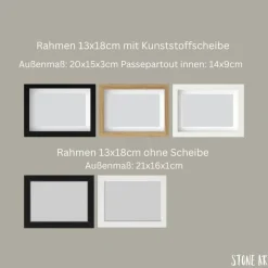 Geldgeschenk Weihnachten: Steinbild "Zauberhafte Weihnachten" – Persönlich & Handgefertigt