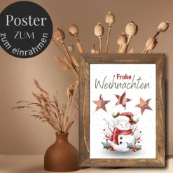 Geldgeschenk Weihnachten Schneemann winterlich |  Geschenkidee Weihnachtsgeld | Wunscherfüller Geld Stern