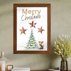 Geldgeschenk Weihnachten Rentier vor Wintertanne |  Geschenkidee Weihnachtsgeld | Wunscherfüller Geld Stern