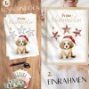 Geldgeschenk Weihnachten Hund mit Weihnachtsmütze |  Geschenkidee Weihnachtsgeld | Wunscherfüller Geld Stern