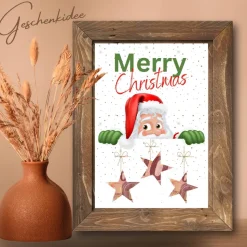 Geldgeschenk Weihnachten Weihnachtsmann | Geschenkidee Weihnachtsgeld | Wunscherfüller Geld Stern