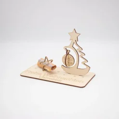 Geldgeschenk Weihnachtsbaum - aus Holz personalisiert