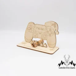 Geldgeschenk Weihnachtscontroller - aus Holz personalisiert