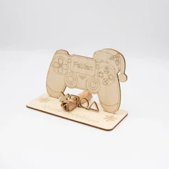 Geldgeschenk Weihnachtscontroller - aus Holz personalisiert